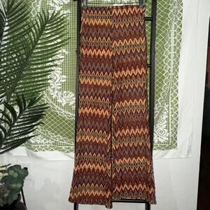 Sparkly chevron flare pants